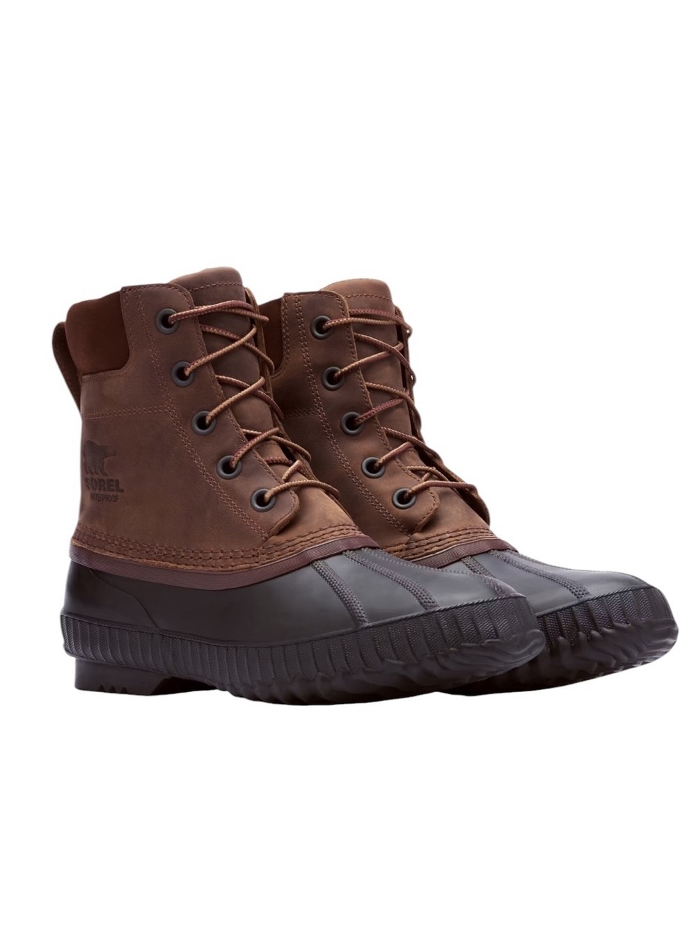 Sorel Men’s Sorel Leather Insulated Cheyanne II Rain Snow Boots Brown Size 8.5